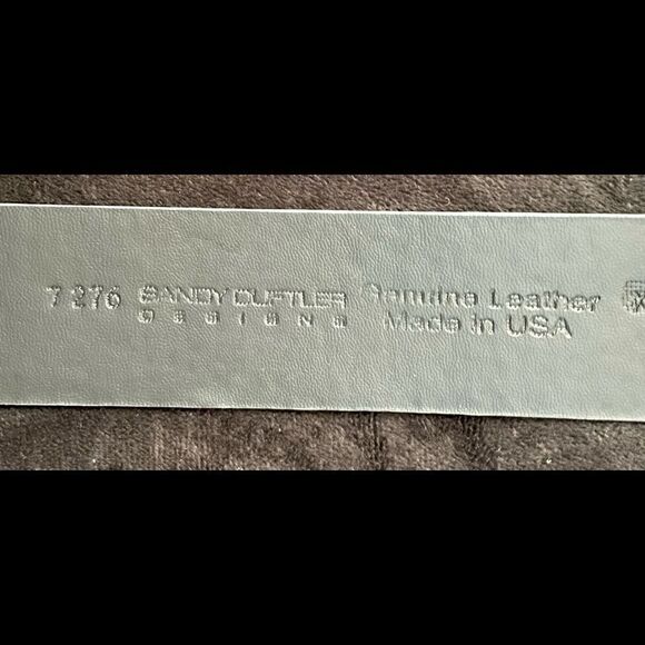Sandy Dufler Adjustable Leather Hook Woman Belt Size L